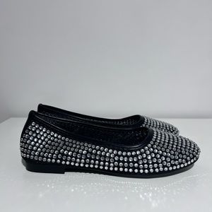 Amazon brand Ballet Flats with Rhinestone Comfortable Mesh Round Toe. New.